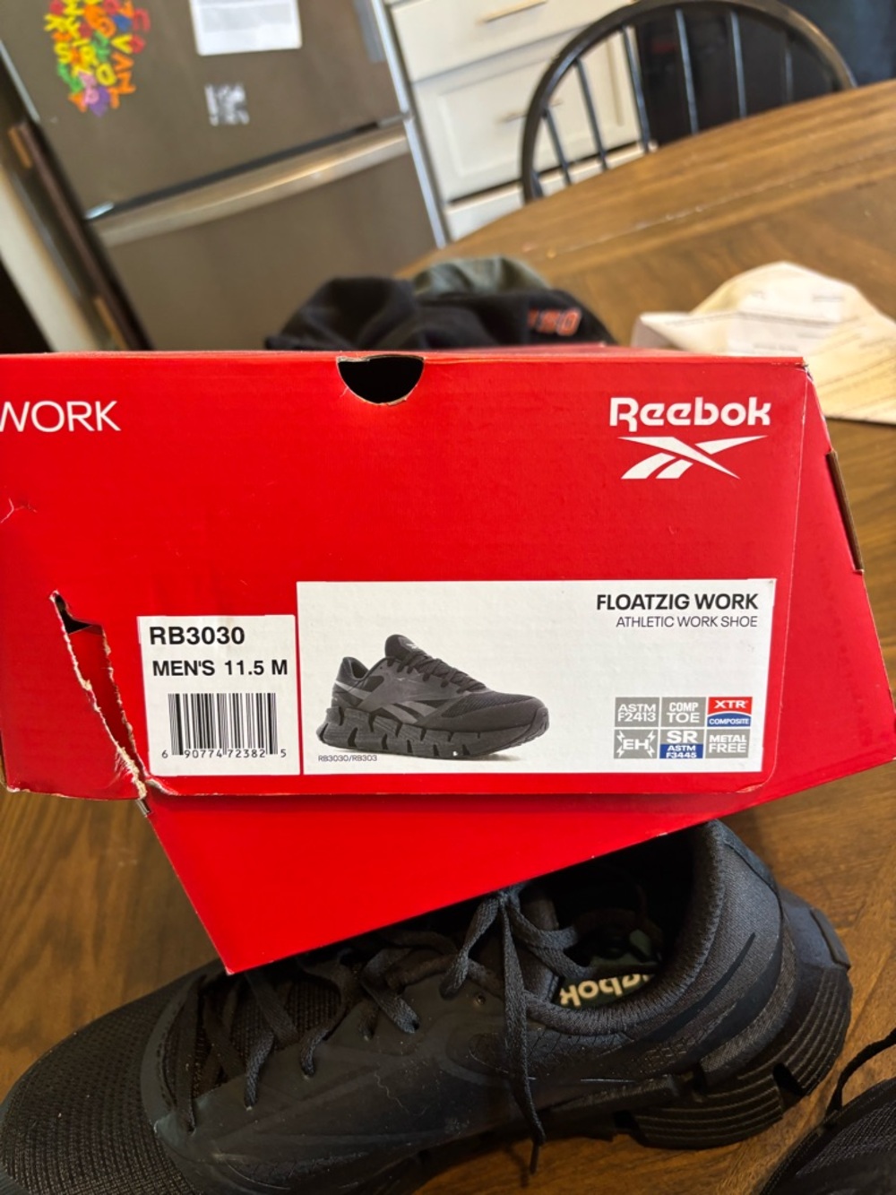 Reebok Black Floatzig Work Athletic Shoe